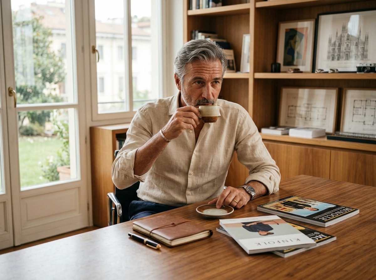 Marco Bellini nel suo studio